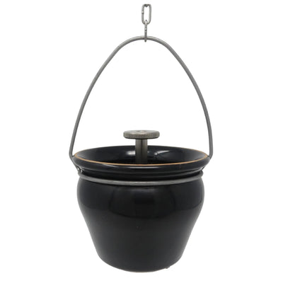 Aroma-/Aufgusstopf mit Tropfventil schwarz