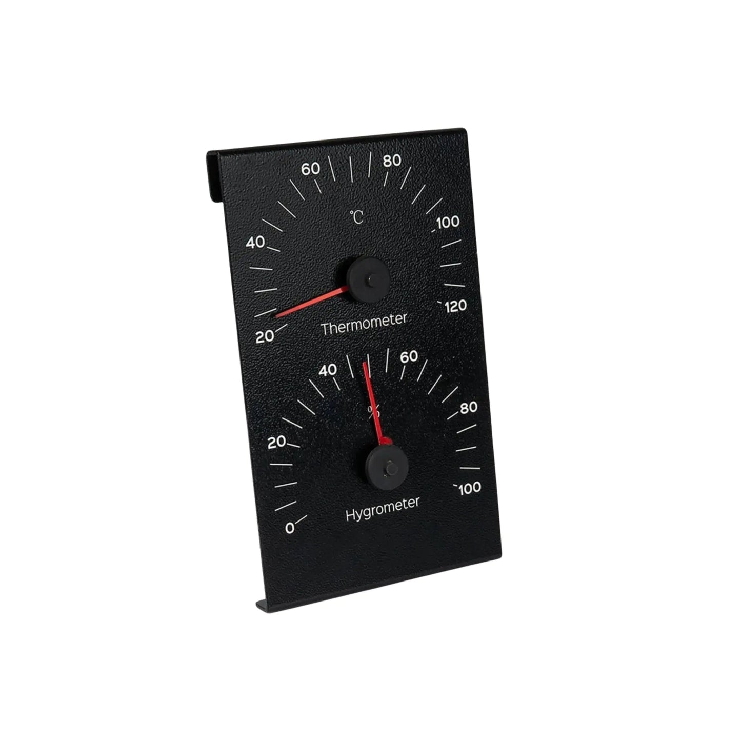 Sauna-Thermo-Hygrometer aus schwarzem Aluminium - Wellow Sauna